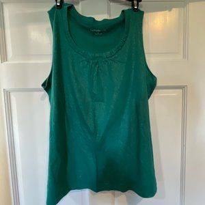 Croft & Barrow Tank Top. Green Shimmer